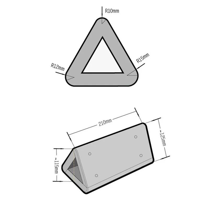 ABJY-1 peça de curvatura de 3 ângulos, raio 10/12/15mm, artesanato de couro, dobra fixa, manual, faça você mesmo, fácil instalação