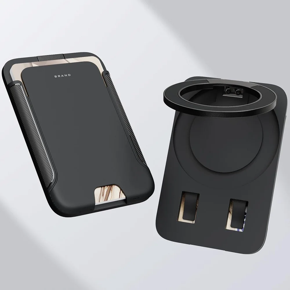 Ulepszony portfel na telefon z magnetycznym uchwytem na kartę, kompatybilny z portfelem MagSafe dla iPhone'a 16 15 14 13 12 Max Plus Pro,