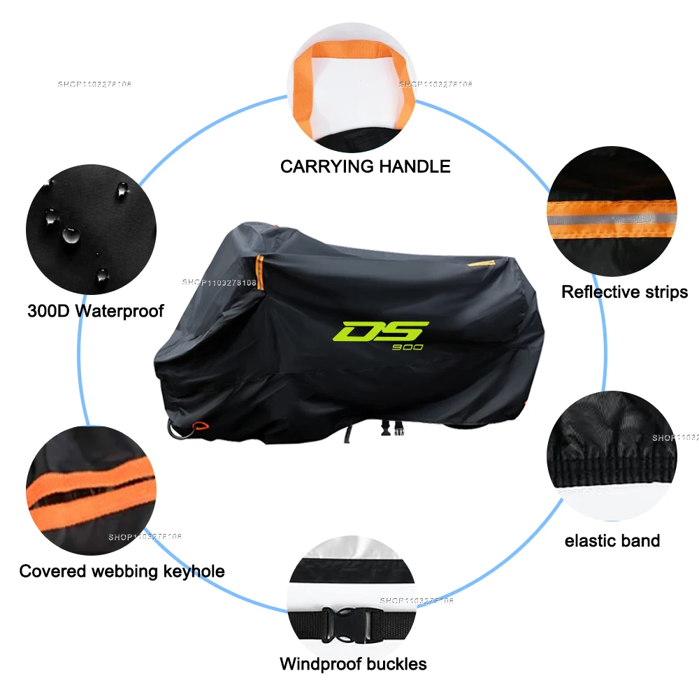 Motorcycle Cover Waterproof Outdoor All Season Dustproof UV Protective Moto Rain Cover for Voge Valico 900DSX 2024 ds900x