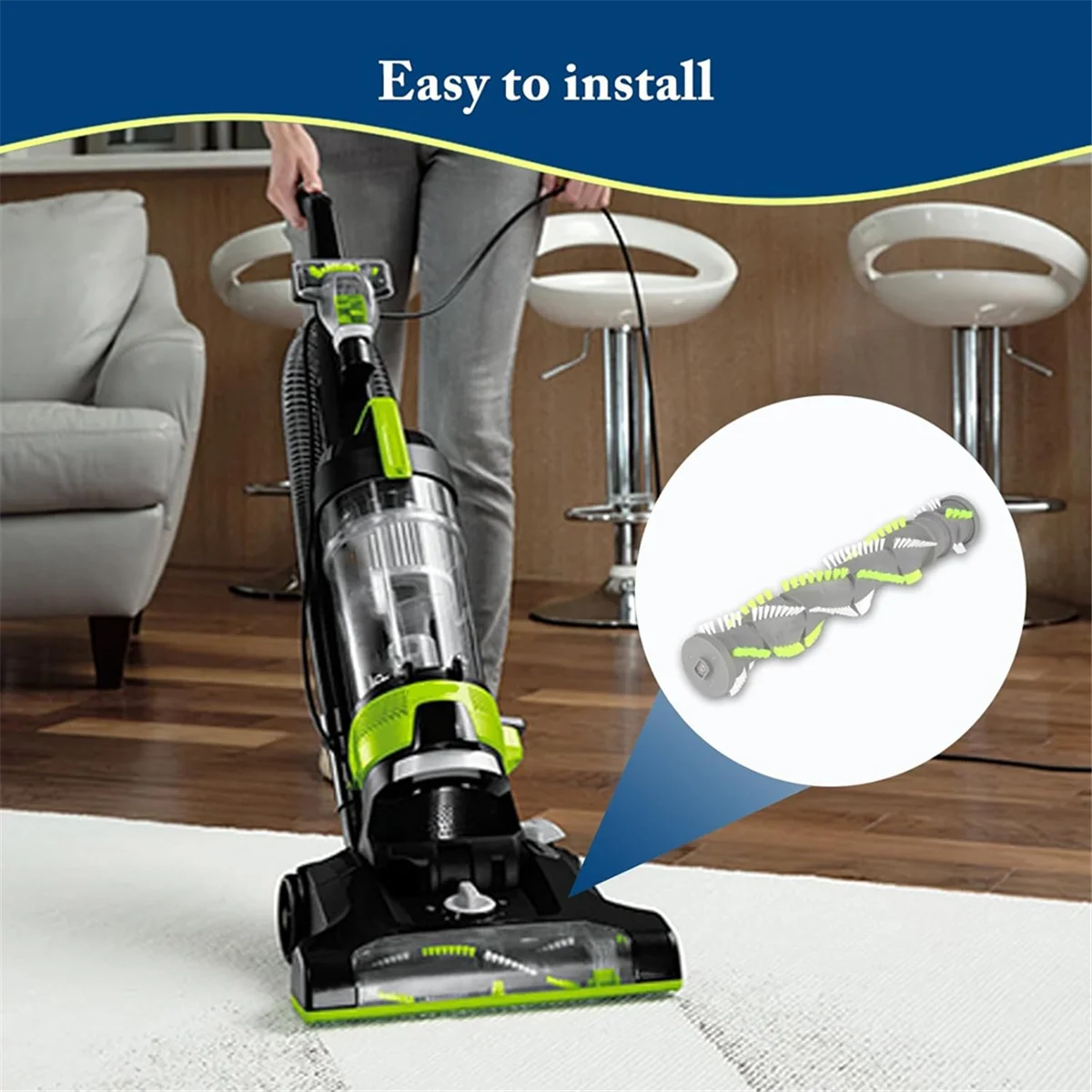 2025+ 2038072 Rolo de escova e escova de limpeza para peças de reposição sem saco PowerForce Helix 12B1