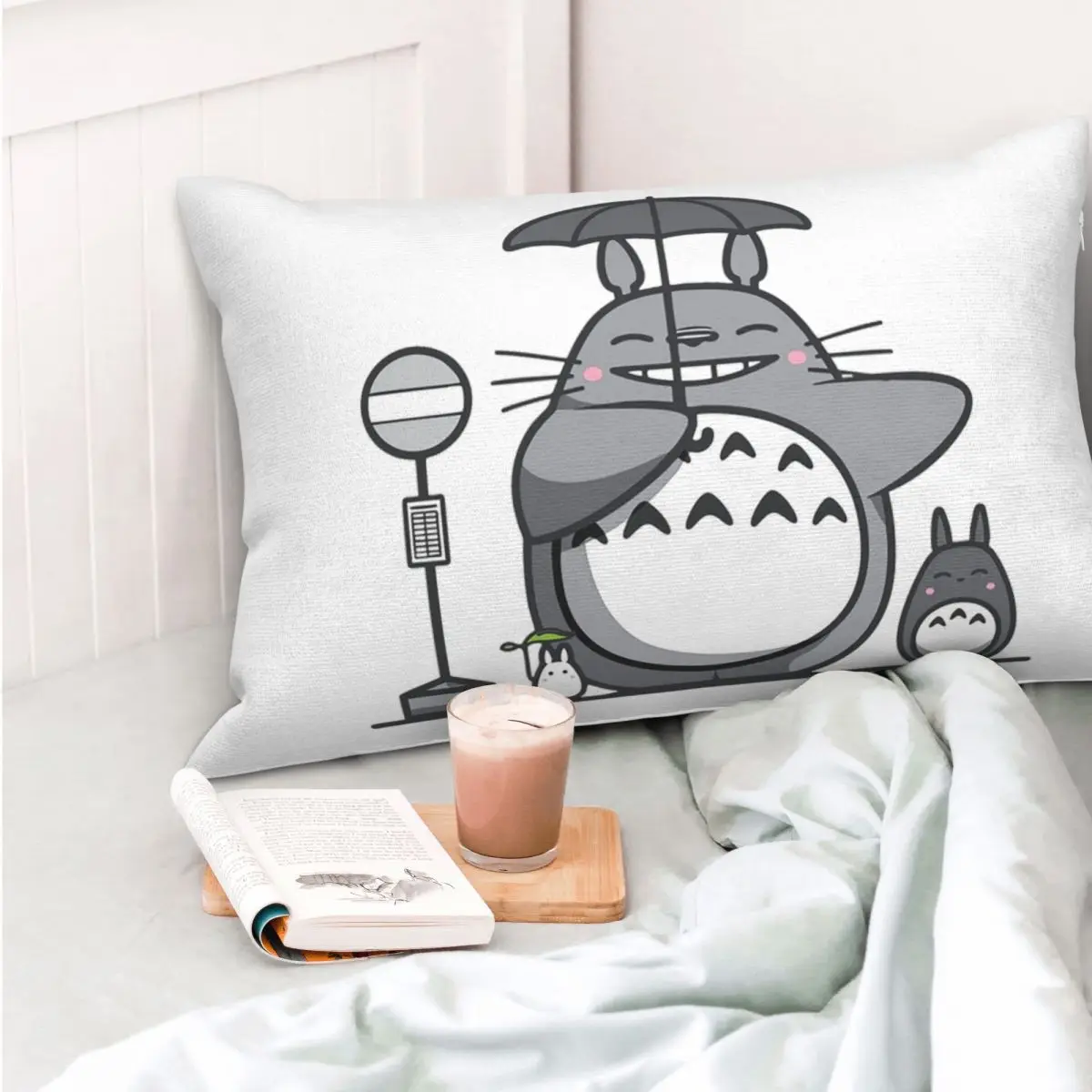 Bring The Umbrella Dark Ghibli Rectangle Pillowcase Cushion Cover Decorative Bedroom Bed Home Comfort Throw Pillow