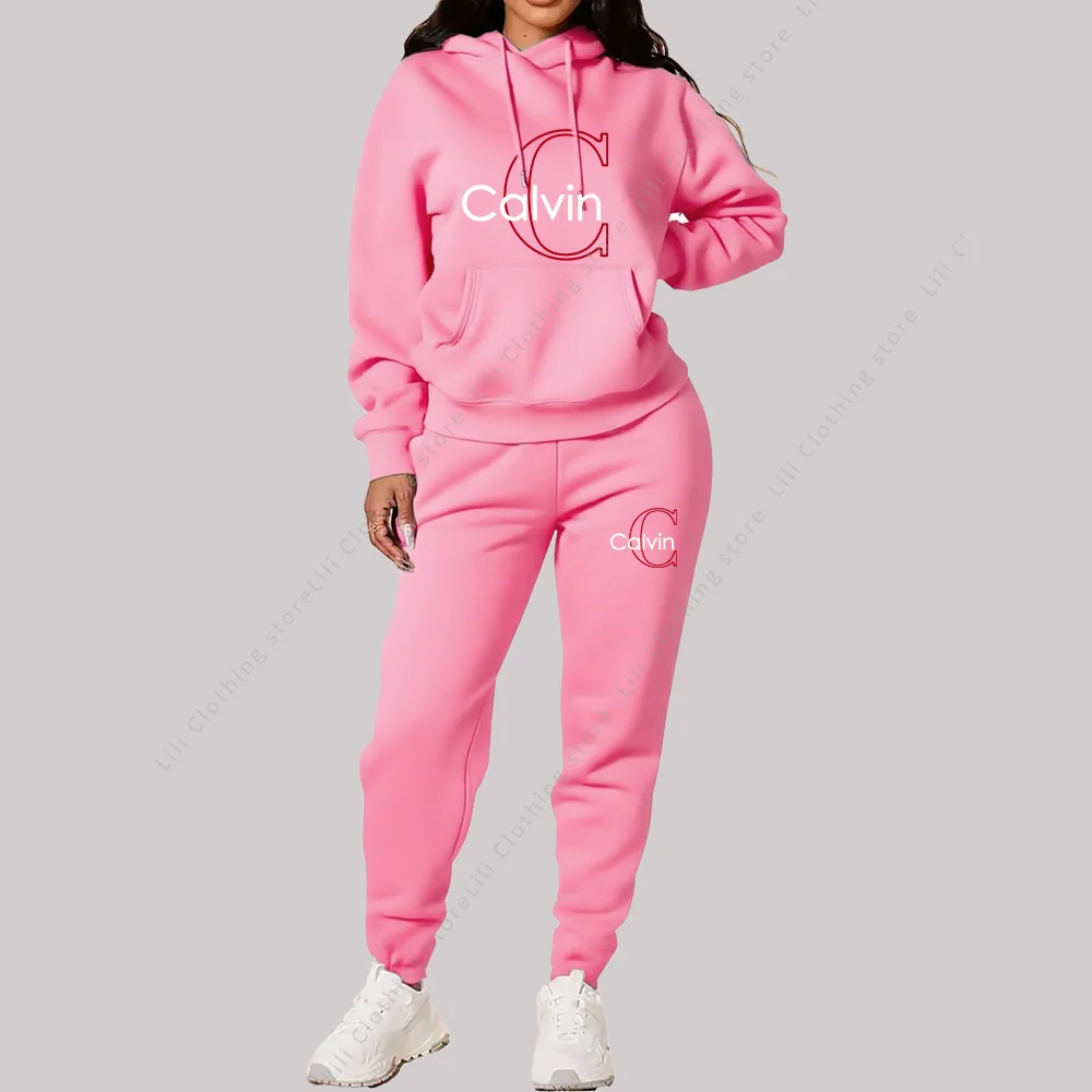 2025 New Ladies Tracksuit Aesthetic Designer Clothes Trend Sportswear High quality Hoodies Sweatpants 2 piece Outfits Women Sets