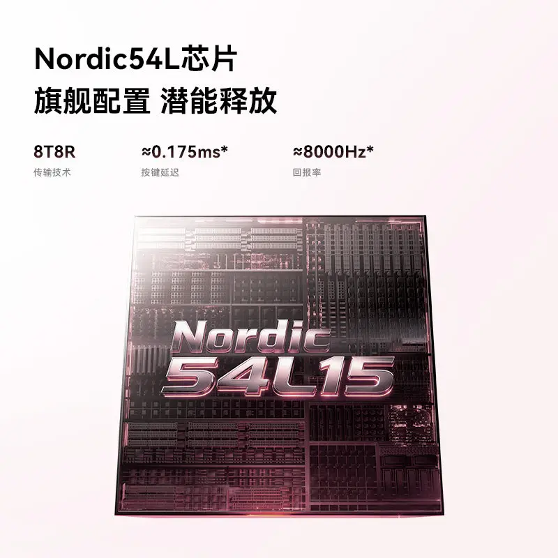 Mouse Gamer Sem Fio VGN Feilong Y2 V2 Leve Tri-Modo Nordic 54L Chip 8000Hz 8T8R Ergonômico para Esports Mãos Pequenas e Médias