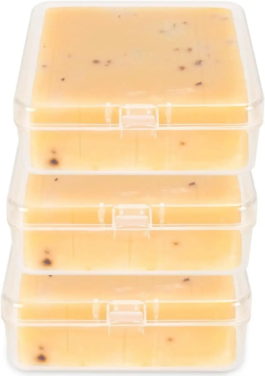 

Portable Square Soap Container for Camping, Gym, Outdoor Travel - Clear Storage Rack