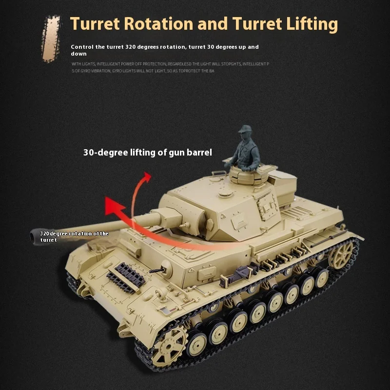 

1/16 крутой внедорожный боевой танк M60a3, металлическая модель, 2,4 г, игрушка, совместимая с радиоуправляемым танком Henglong 7,0, подарок на день рождения для мальчика