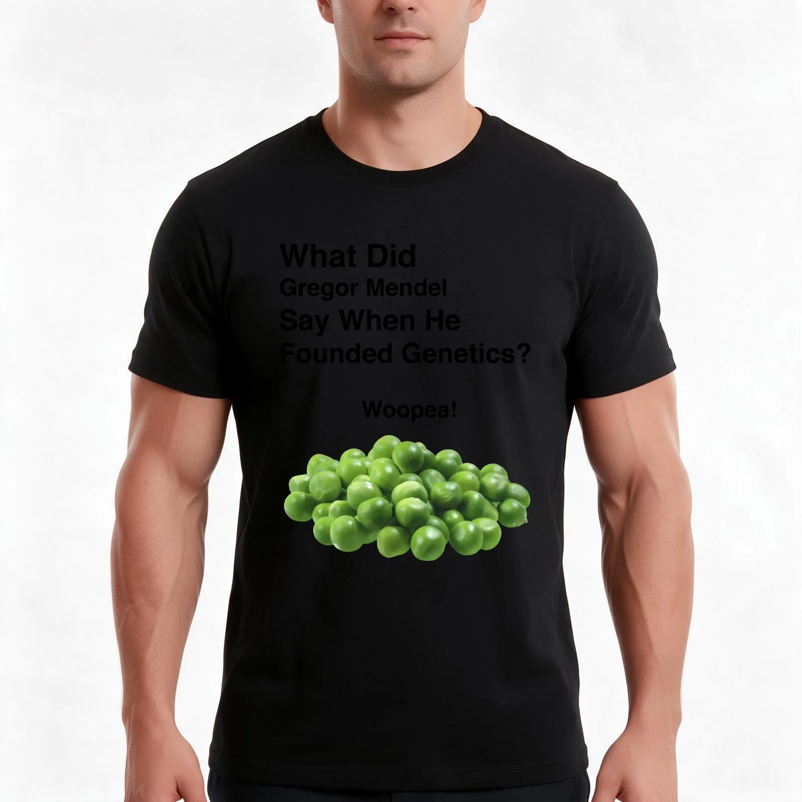 Gregor Mendel - Joke - Biology T-Shirt Summer Casual Cotton Tee Oversized Streetwear Tops Vintage Graphic Print 100% Cotton