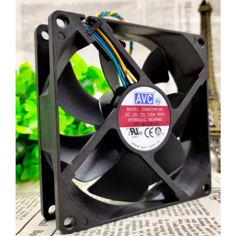 New Cooling Fan for AVC DS09225R12H 9025 12V 0.50A 0.41A 9CM High Air Flow Cooling Fan 90×90×25mm