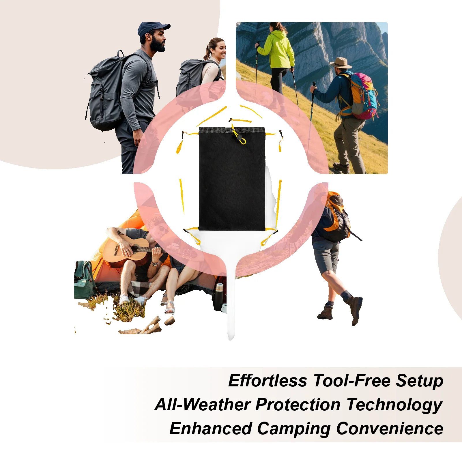 

Сумка для аксессуаров, легкий рюкзак для спортивных аксессуаров, сумка для хранения с шнурком для мужчин и женщин, походы, приключения на свежем воздухе