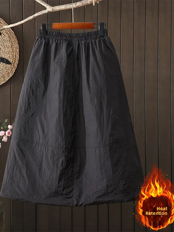 하이웨이스트 코튼 삽입형 랜턴 스커트 캐주얼 여성 패션 봄 가을 겨울 루즈핏 다용도 블루머 스커트