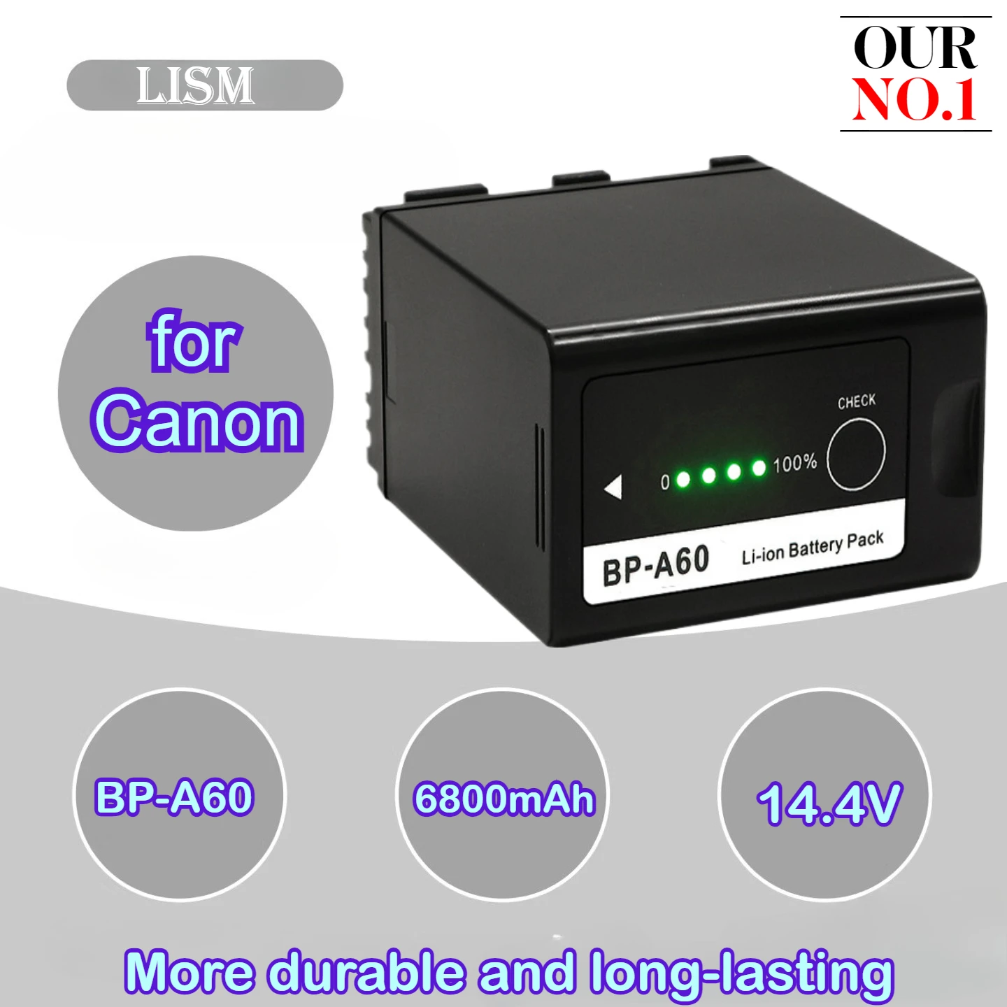 

6800mAh BP-A60 Bateria BP A60 Battery for Canon CA-CP200L EOS C200 C200 PL C200B C300 Mark II XF705 98Wh