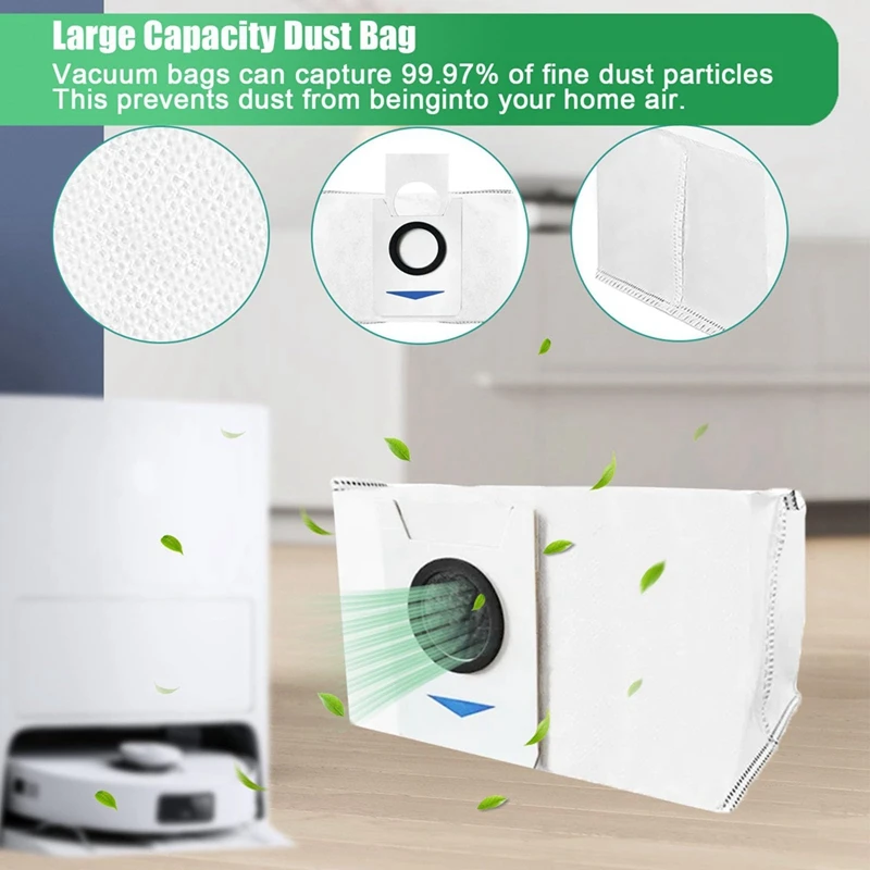 Vacuum Cleaner Replacement For Ecovacs Deebot T20 Omni / T20 /T20 Max /T20 Pro, Main Brush,Hepa Filters,Dust Bags