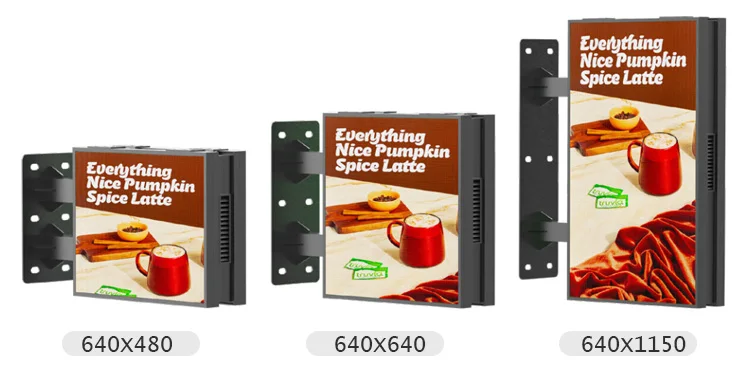 Dual-Sided LED Display Screen with  High-Definition  for Outdoor Retail & Catering Commercial Street Advertising Signage
