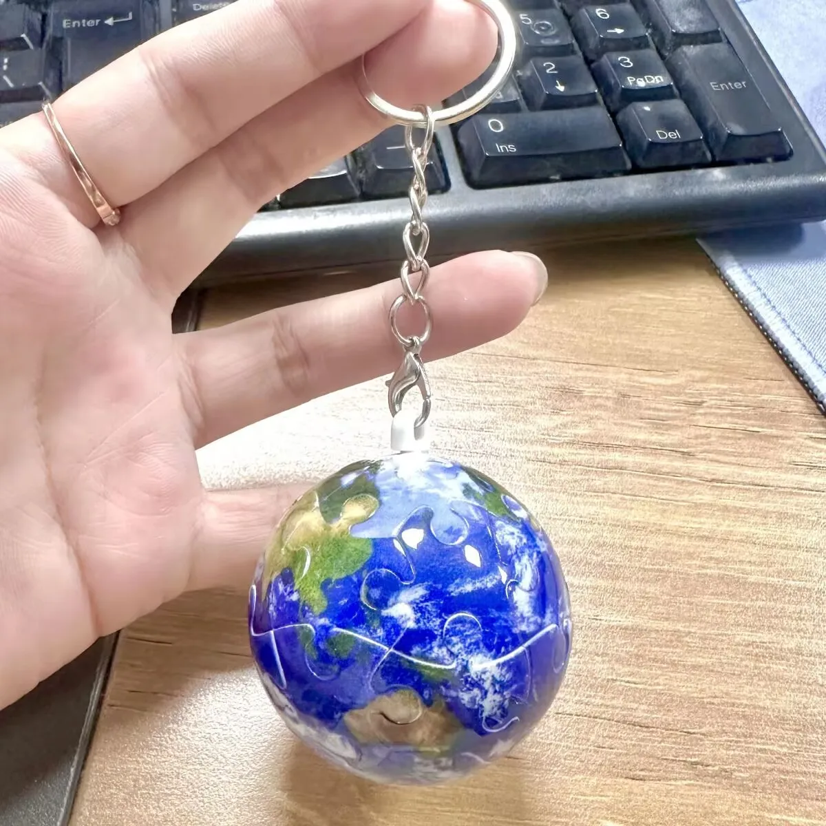 Giocattolo portachiavi puzzle sferico 3D, 24 pezzi, regalo creativo per altri