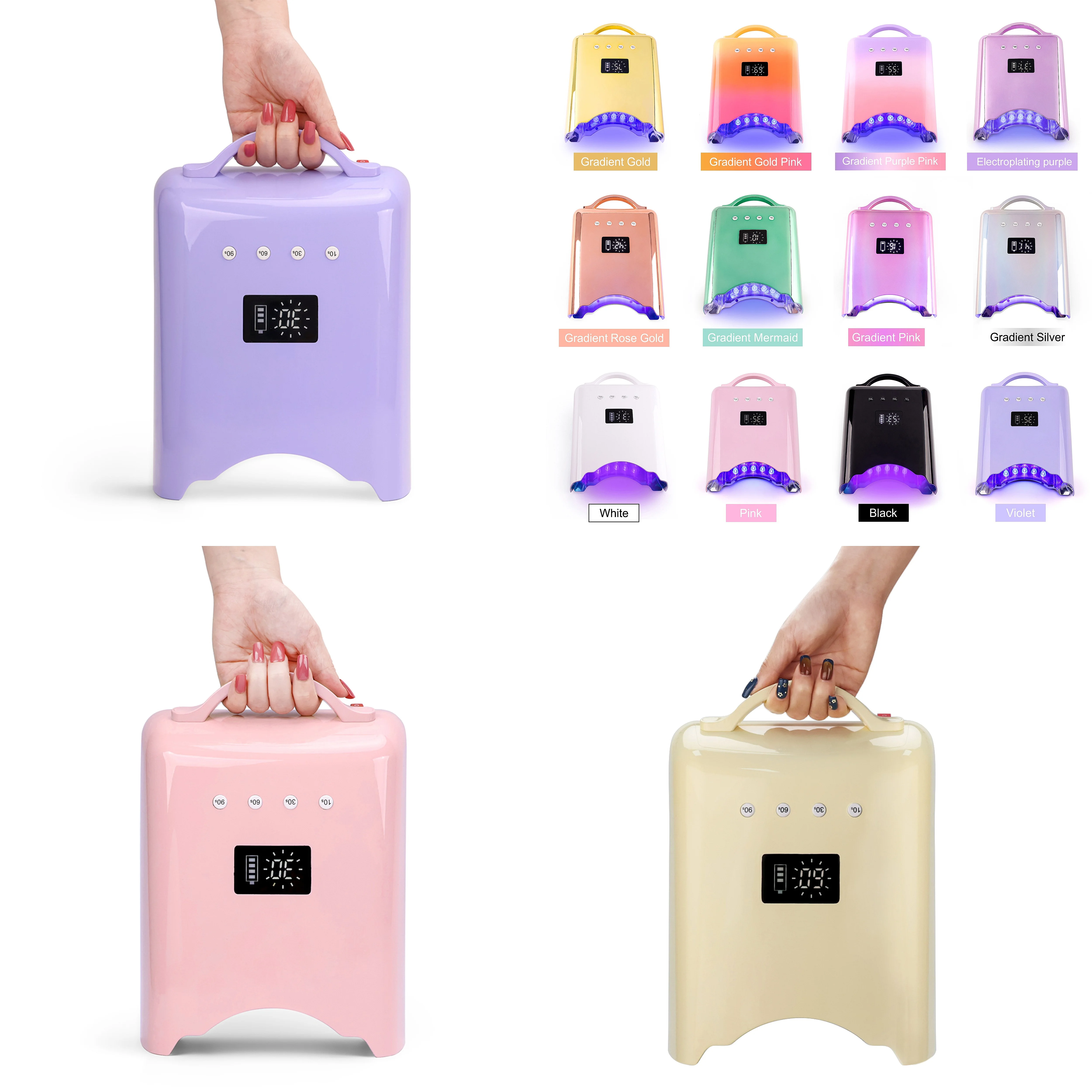 2026 Professional Metallic Color 78w Plug-in Uv Led Nail Lamp Portable Gel Nail Led Light for Nails