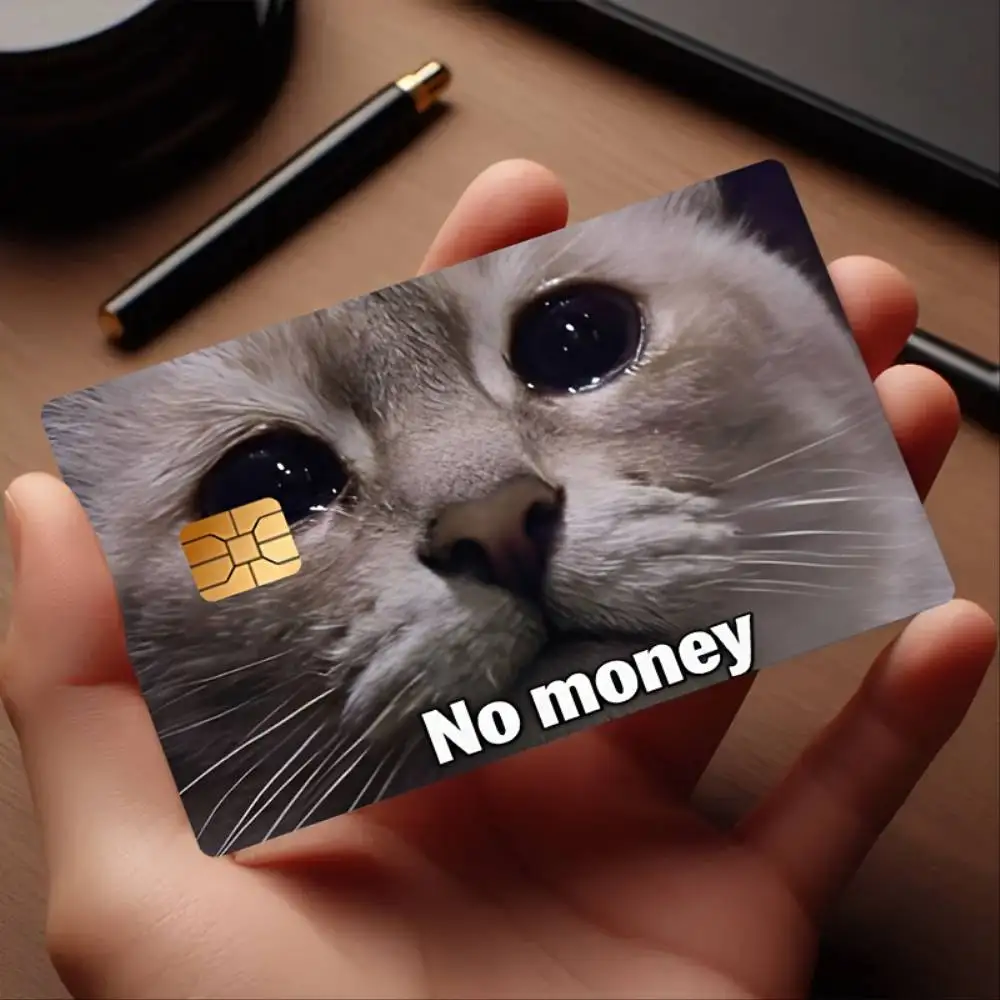 No Money Glamorous Credit Card Skin Sticker PVC Decal For Bank Credit Debit Transportation Room Key Cards