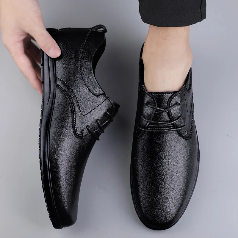 Luxe Merk Designer Heren Veterschoenen Echt Lederen Slip-On Loafers Mocasines Zomer Ademende Rijschoenen Wandelen Mannen