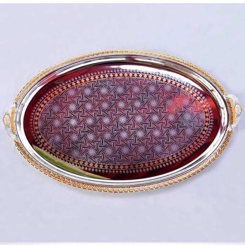 European King Tray, Roasted Whole Lamb Beef Head Banquet Seafood Large Party Wedding Cake Large Oval Plate