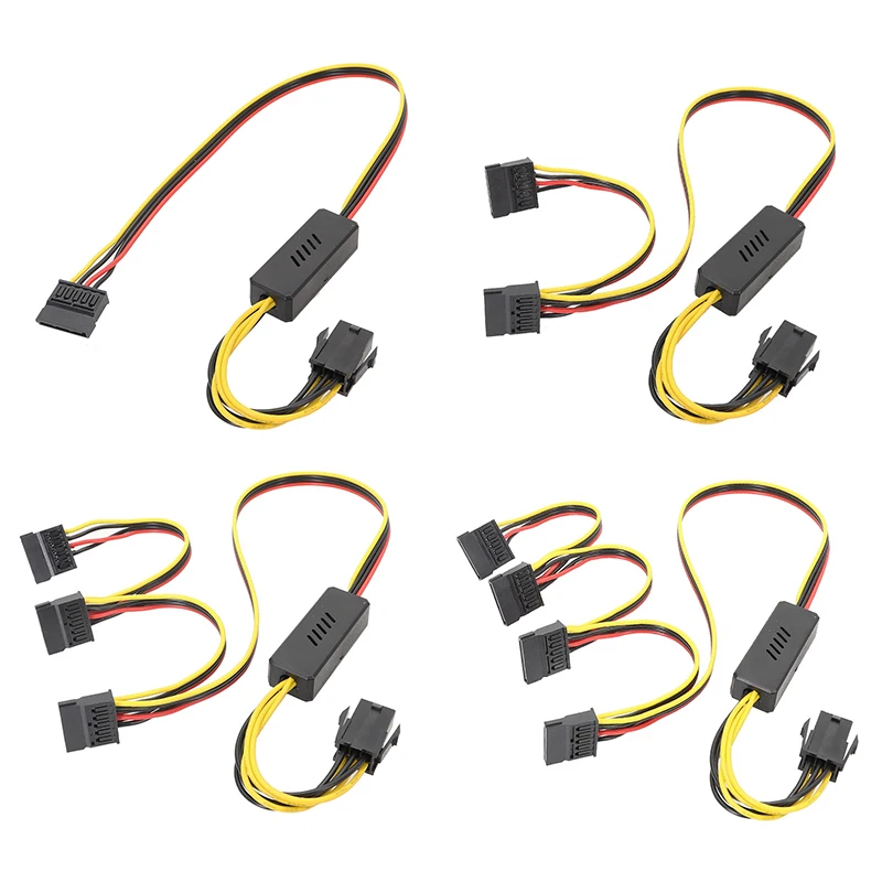 8PIN/6PIN to Sata Hard Power Supply Adapter Connector Cable 8PIN/6PIN Female to Sata HDD Power Supply Cord