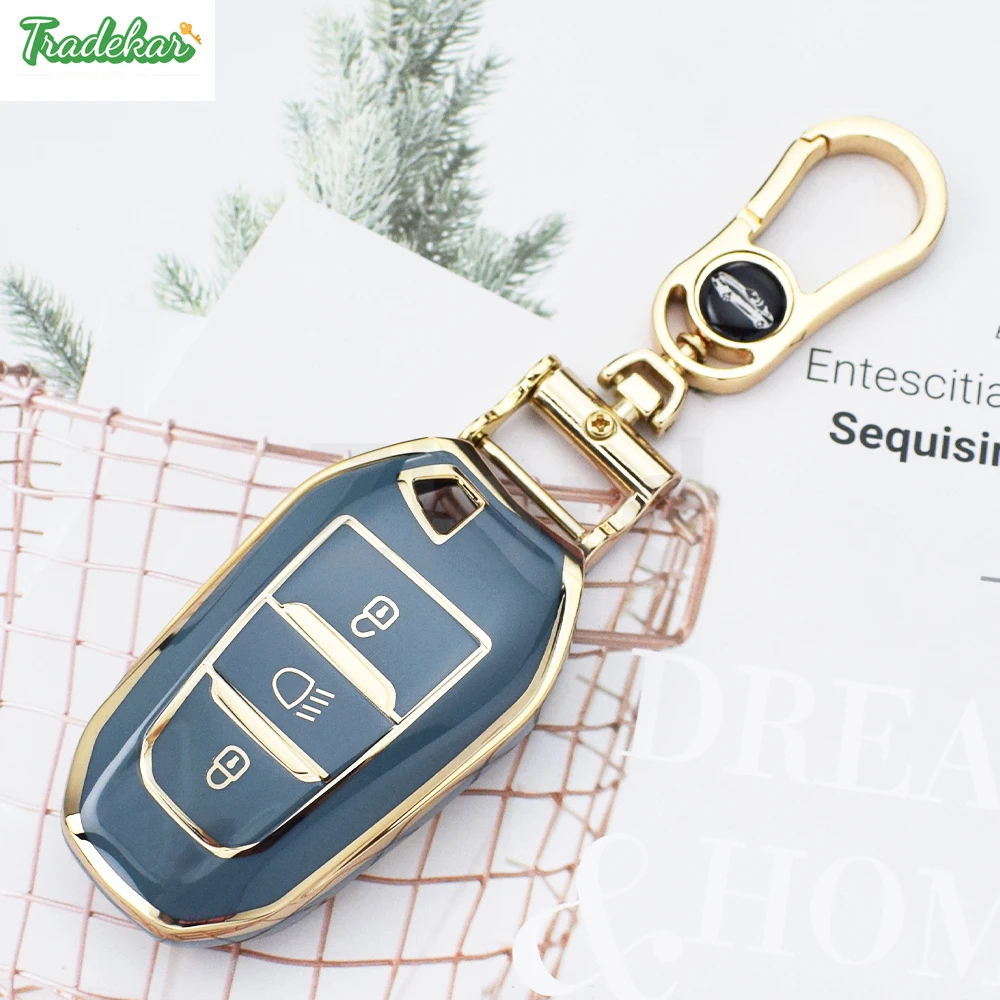 New TPU Car Key Case for Peugeot 2008 3008 4008 5008 308 408 508 Citroen C1 C2 C4 C6 C3-XR Picasso  DS3 DS5 Cover Shell Fob