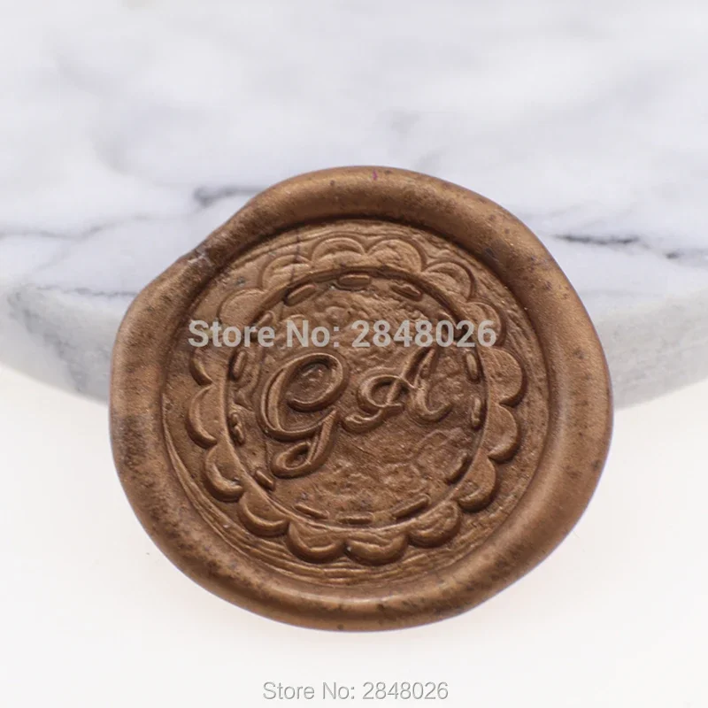 Custom two initials lace Wax Seal Stamp,  wedding stamp gift, invitation seals,Scrapbooking stamp,
