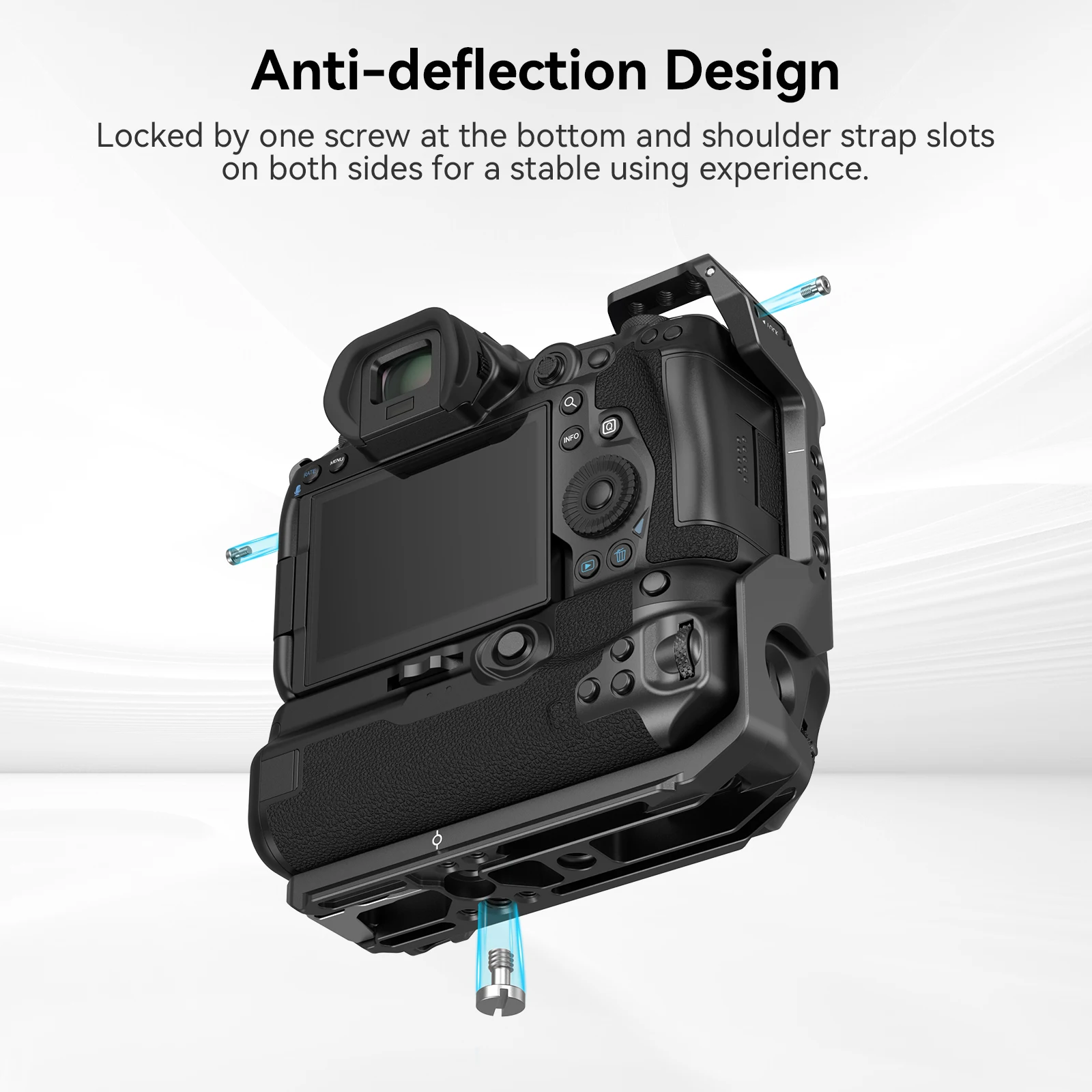 قفص كاميرا SmallRig R5/R6 لكاميرات Canon EOS R5 / R6 / R5C / R6 Mark II مع قبضة بطارية BG-R10 مع فتحات ملولبة 1/4 بوصة -3464B