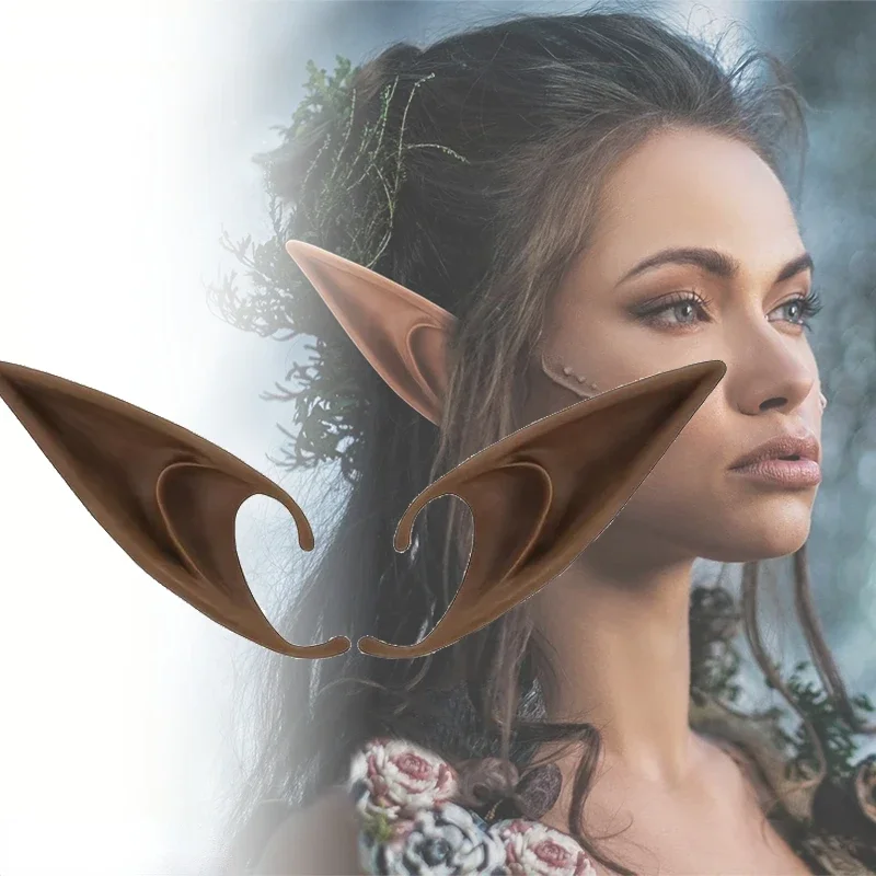New 2025 Fairy Angel Cosplay Elf Ears Kids Adult Unisex Spirit Pointed Ears Prop Costume Accessories Halloween Carnival Props