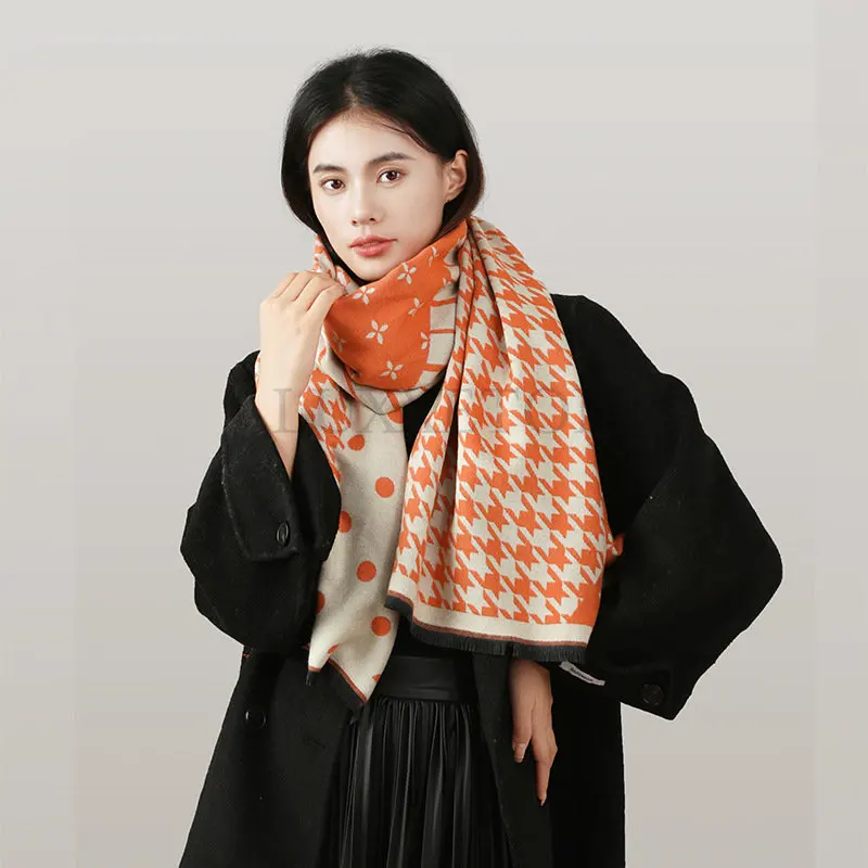 

Design Thick Knitted Scarf for Women Fashion Winter Warm Cashmere Scarves Neckercheif Lady Korean Style Neck Tie Bandana