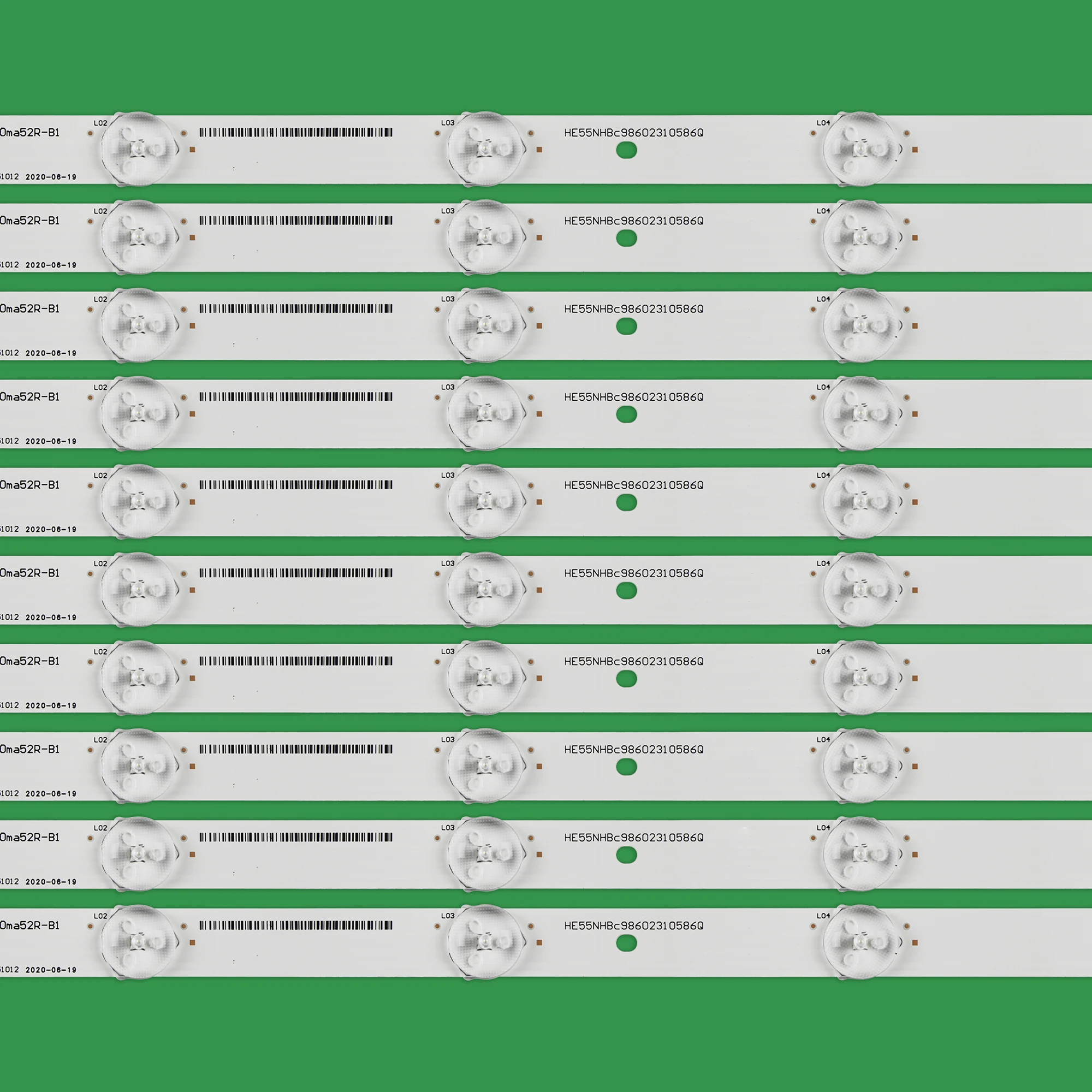 NEUE Kits 10 Stück LED-Hintergrundbeleuchtungsstreifen 7 Lampen für Hisense_55 HD550DU-B52_10X7_3030C_V0_ 20151012   55H8C 55K3300UW H55M3300 H55M3000