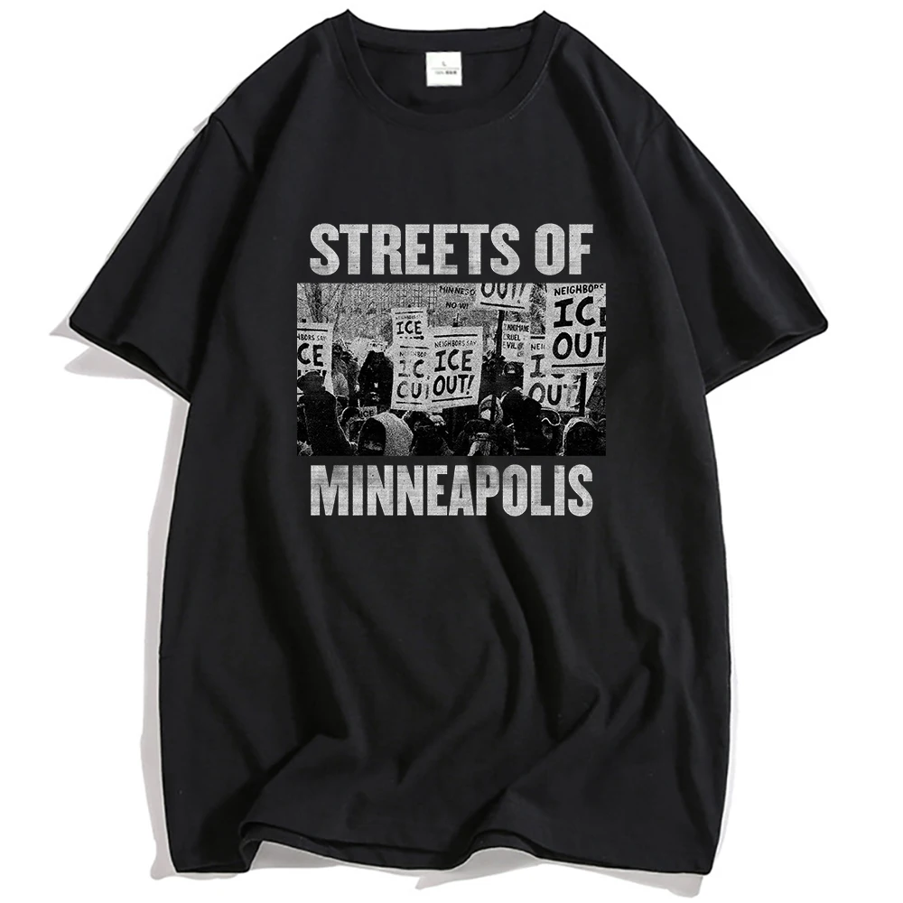 

Футболка ICE OUT Streets of Minneapolis с уникальным дизайном Брюса Спрингстина, унисекс, уличная одежда, футболки с коротким рукавом