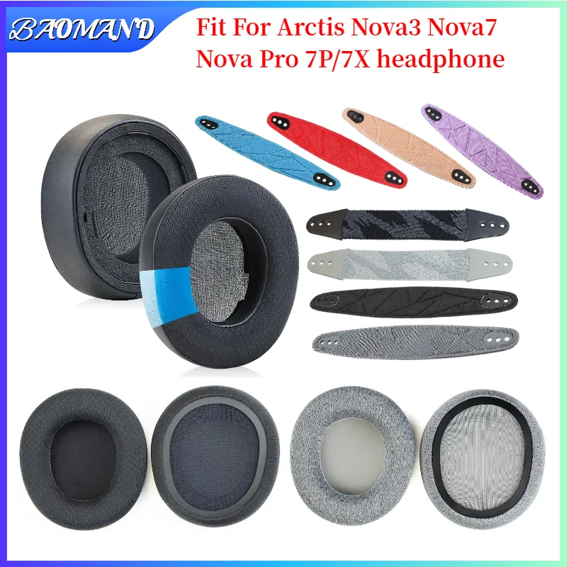 

Replacement Earpads for Arctis Nova3 Nova7 Nova Pro 7P/7X Headset Headphones Leather Sleeve Earphone Earmuff