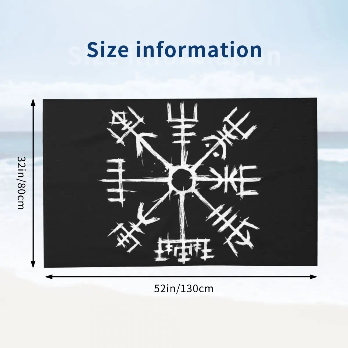 Viking Compass Vegvisir Absorbent Microfiber Bath Beach Towel Quick Drying Valhalla Norse Bathroom Yoga Towels