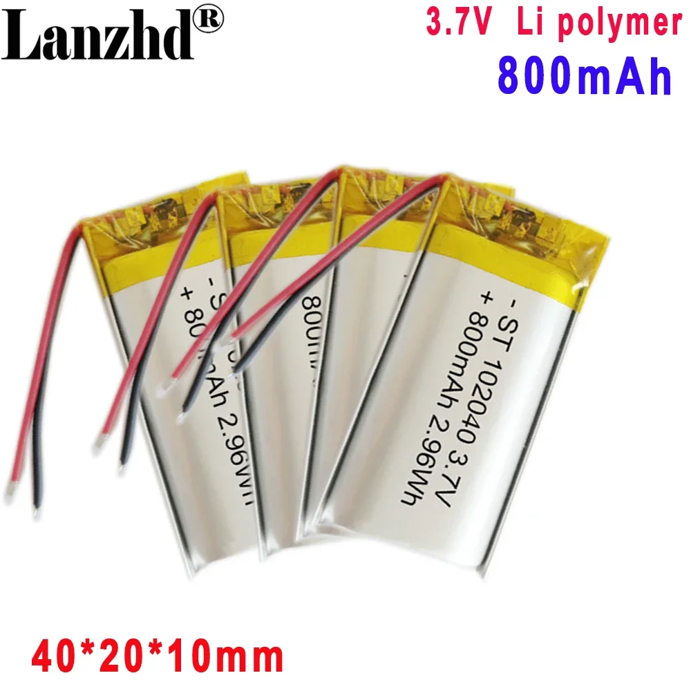 3.7 V Polymer lithium battery 102040 For Massager battery certification  Beauty instrument massage instrument lithium battery