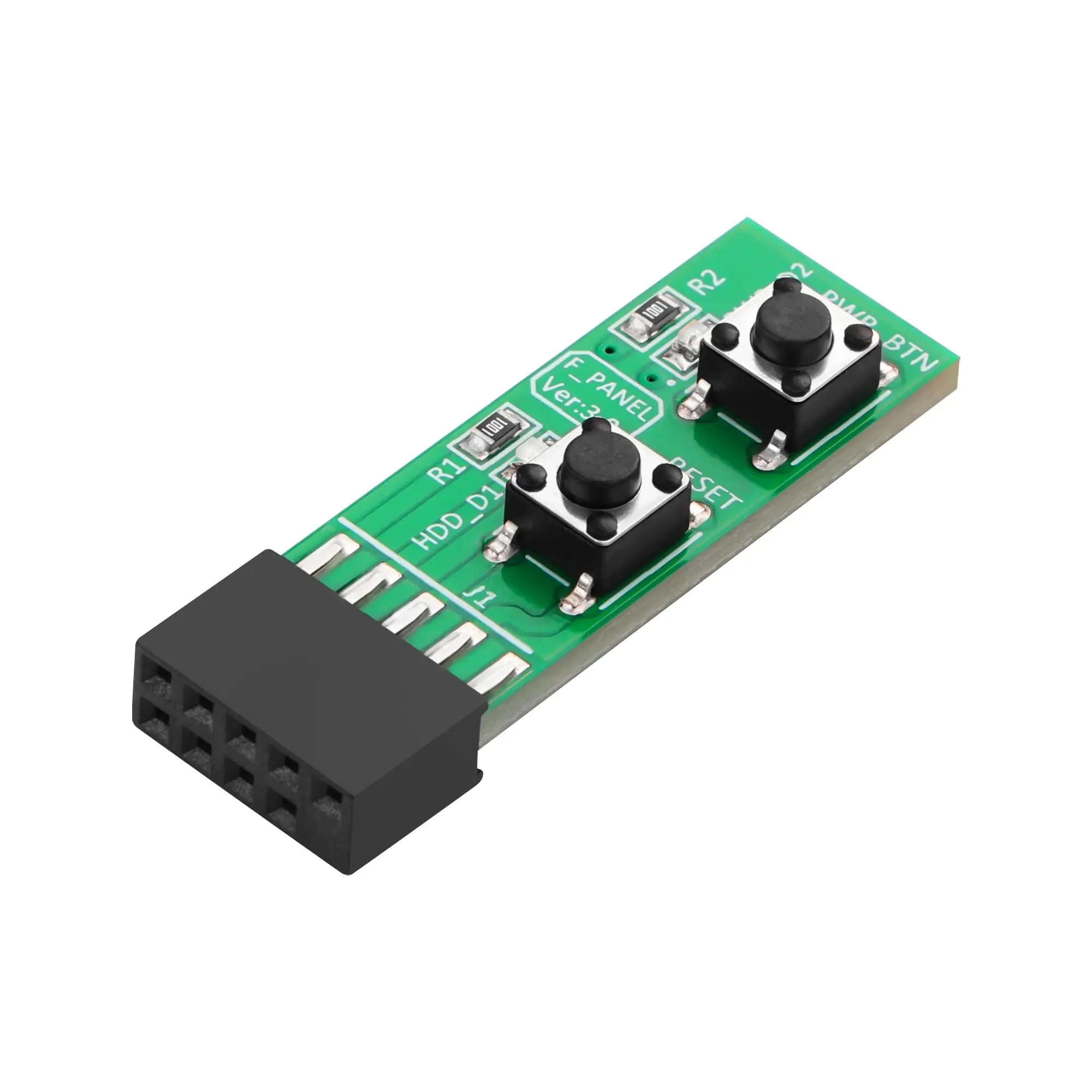 PCB Motherboards 2x5 Pin ResetPower Switches Test Board for Computer Connection and Adapter Applications