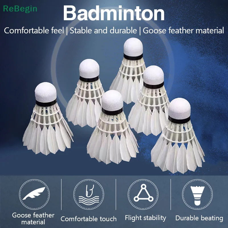 Highly Durable Goose Feather Ball Ultra Light And Stable Non Perishable Feel Good Badminton Indoor And Outdoor Sports Training