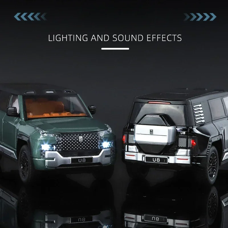 1:24 Look Up at U8 Off Road SUV Alloy Diecast Model Car Outdoor Boutique Classic Decoration Ornaments Gifts With Friend