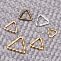 50pcs Triangle Shape 5mm 7mm 10mm Plated Gold/Silver Color Copper Metal Open Link Split Jump Rings For Pendants Jewelry Making