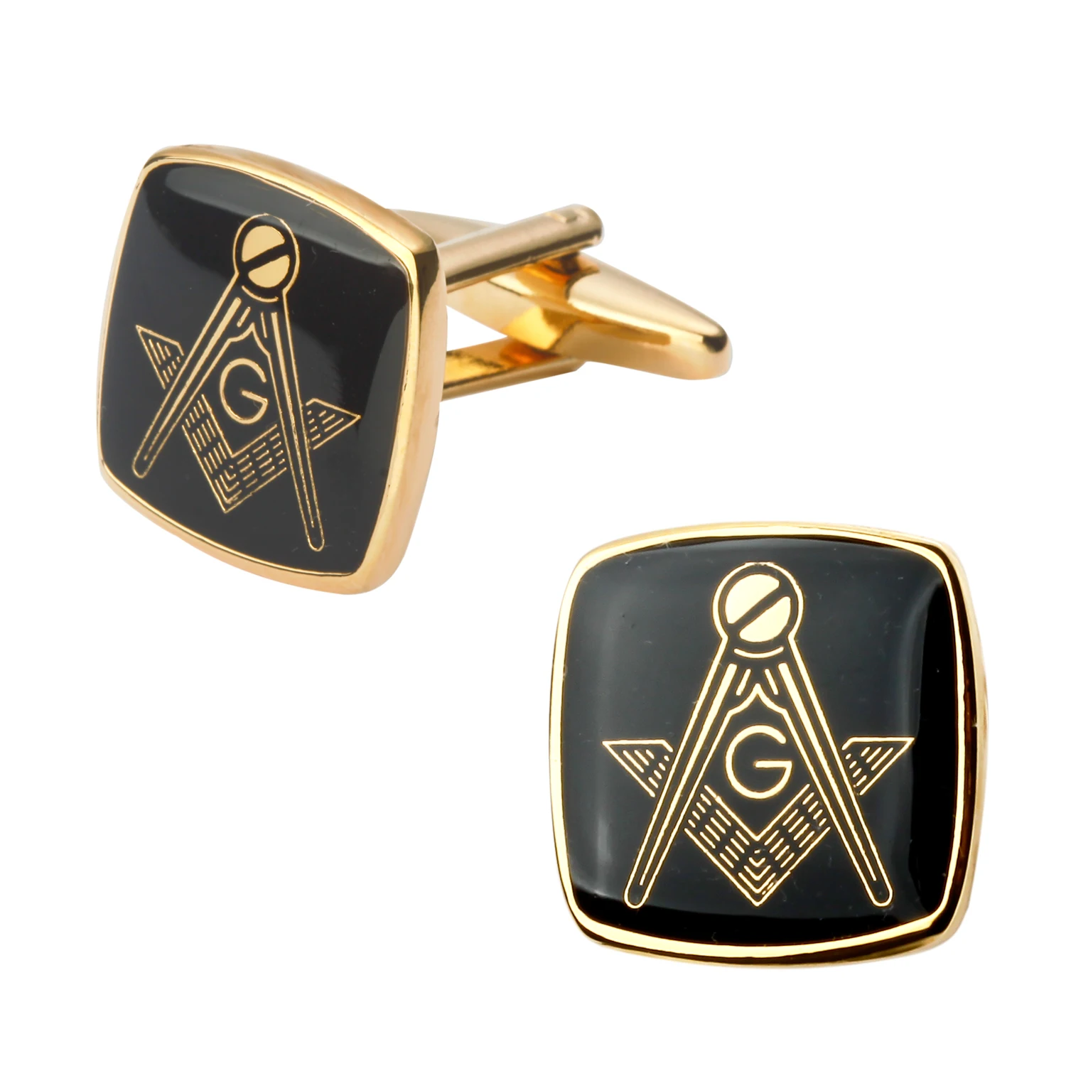 Hot Fashion men cuff links freemasonry cufflinks masonic cuff buttons sleeve designer for masonry square and compass with G