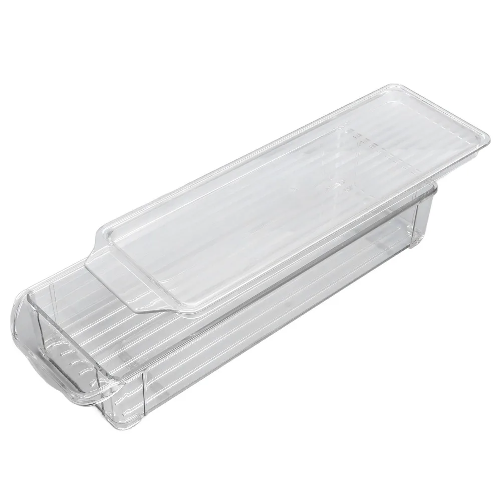 

Home Use PET Organizing Bin Transparent Large Capacity Pantry Storage Bin With Lid Durable Prep Container Cabinet Storage