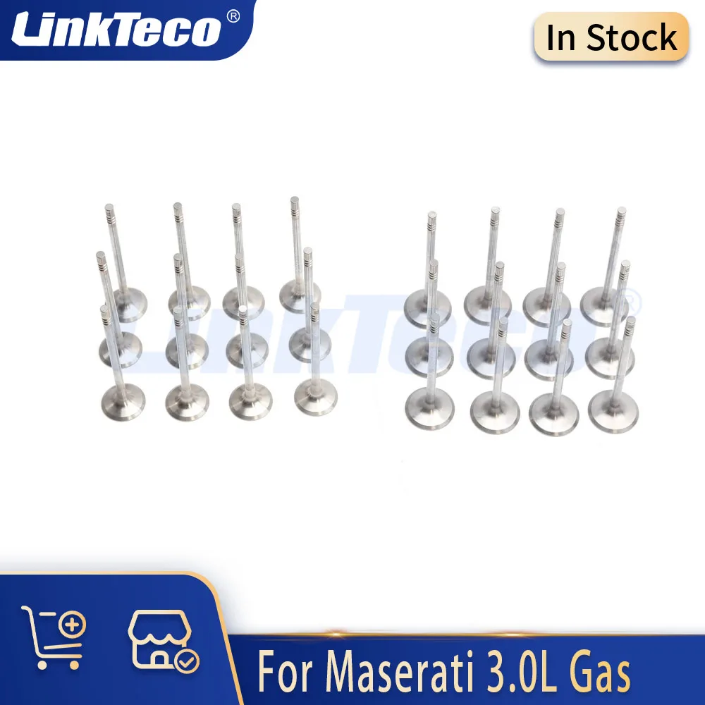 

24 шт. впускные и выпускные клапаны подходят для 3.0 T L V6 Gas M156B M156C M156E для Maserati Ghibli Levante M156 M157 M161 3.0T 282644 282643