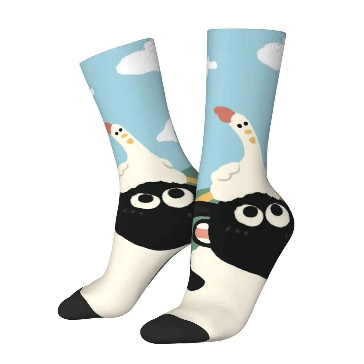 Happy Timi The Sheep Socks Men Women Polyester Funny Happy Socks Novelty Spring Summer Autumn Winter Middle Tube Socks Gifts