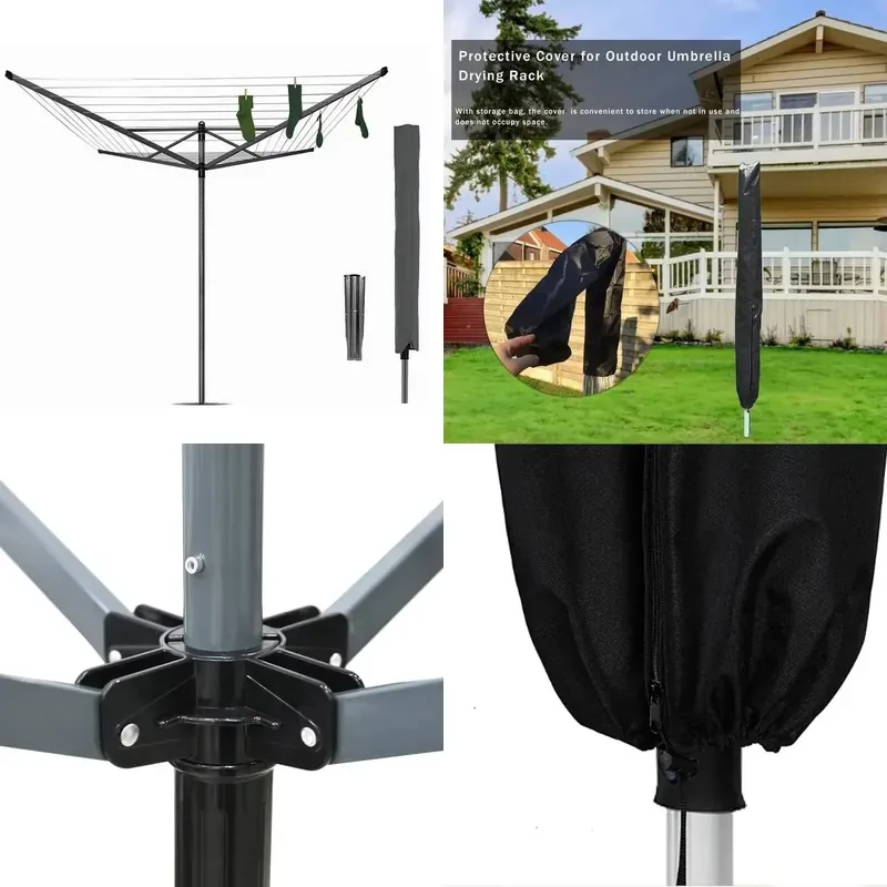 Heavy Duty 60m Telescopic Steel Arm Outdoor Metal Floor Drying Rack with Balcony Rotating Design for Laundry