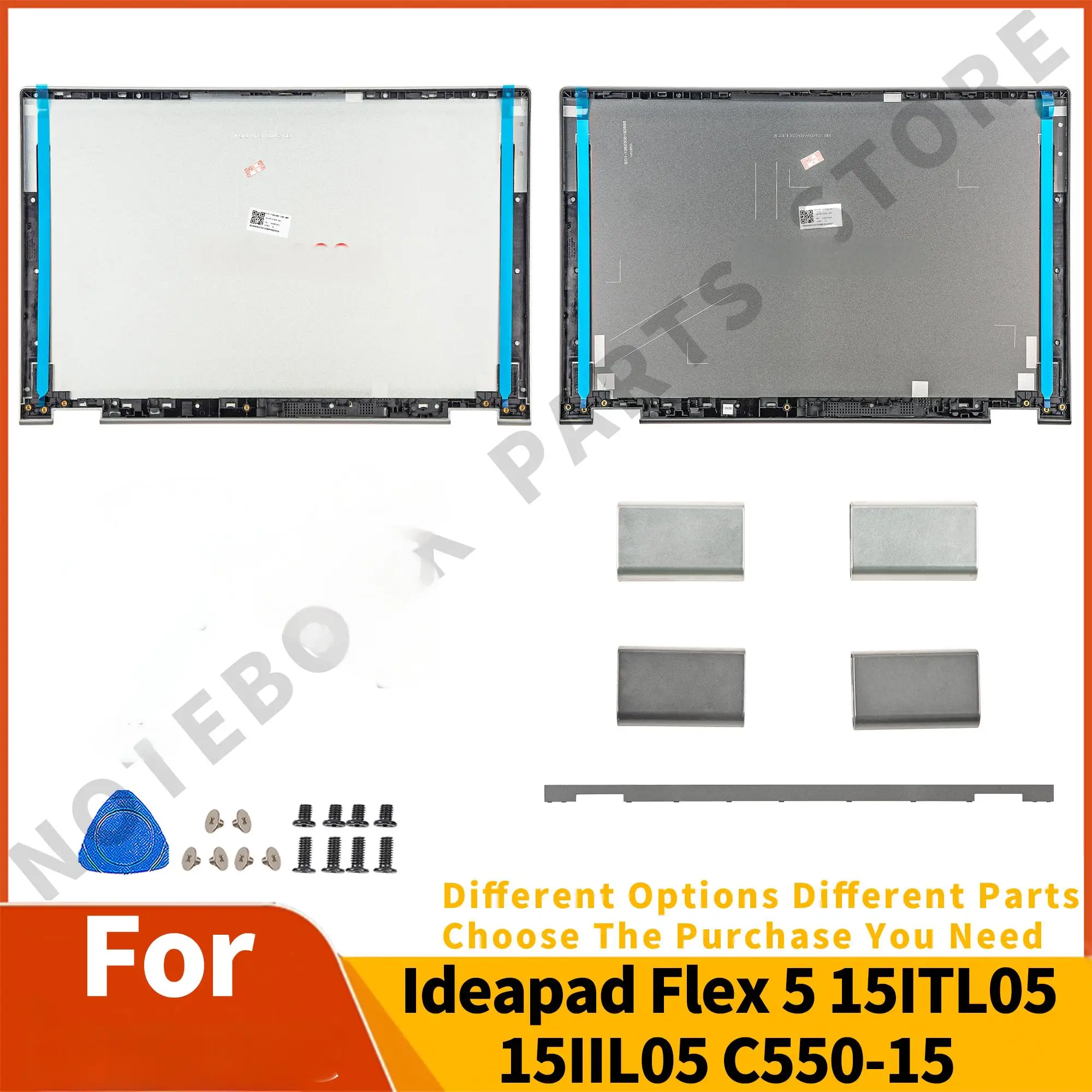 

Laptop Case For Ideapad Flex 5 15ITL05 15IIL05 C550-15 LCD Back Cover Hinges Hingecover Notebook PC Parts Replacement