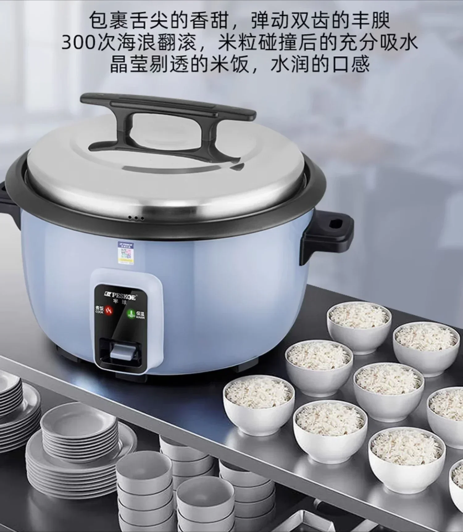 10L Commercial Electric Rice Cooker with Non-Stick Inner Pot Large Capacity for Canteens And Restaurants