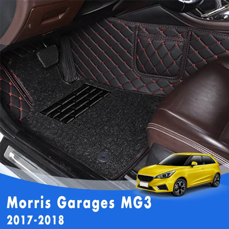 

Для гаражей Morris MG3 2018 2017, роскошные двухслойные автомобильные коврики с проволочной петлей, ковры на заказ, автостайлинг, аксессуары для интерьера