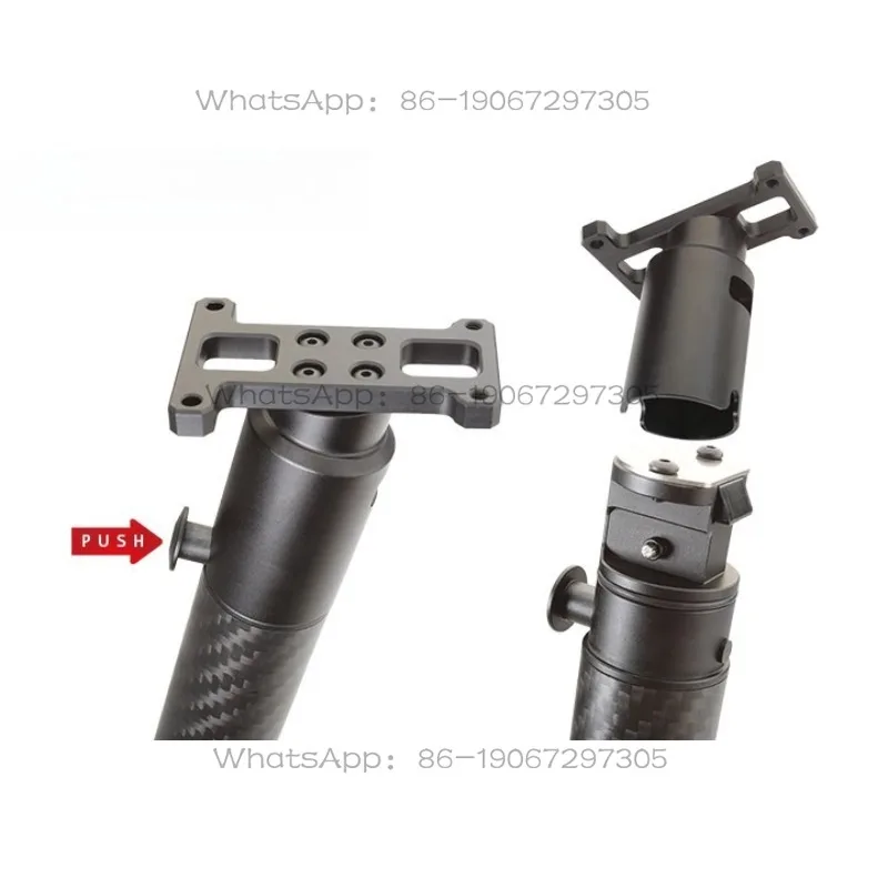 Carbon fiber shock absorber tripod/metal reinforced type/25 turn 16mm/quick release TL8X028