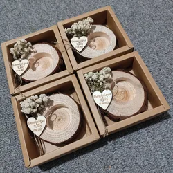 10pcs Wedding Favors Rustic Wedding Tealight Holder Wood Thank you Favors Bridal Shower Baby Shower Gift Custom Text