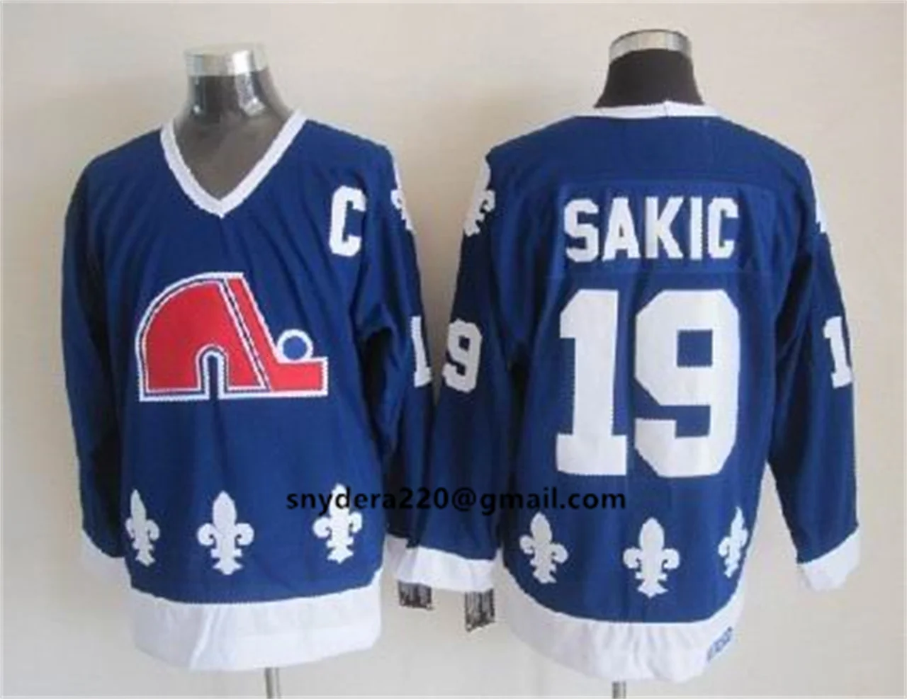 

JOE SAKIC Jersey America Retro Quebec Ice Hockey All Stitched Jerseys