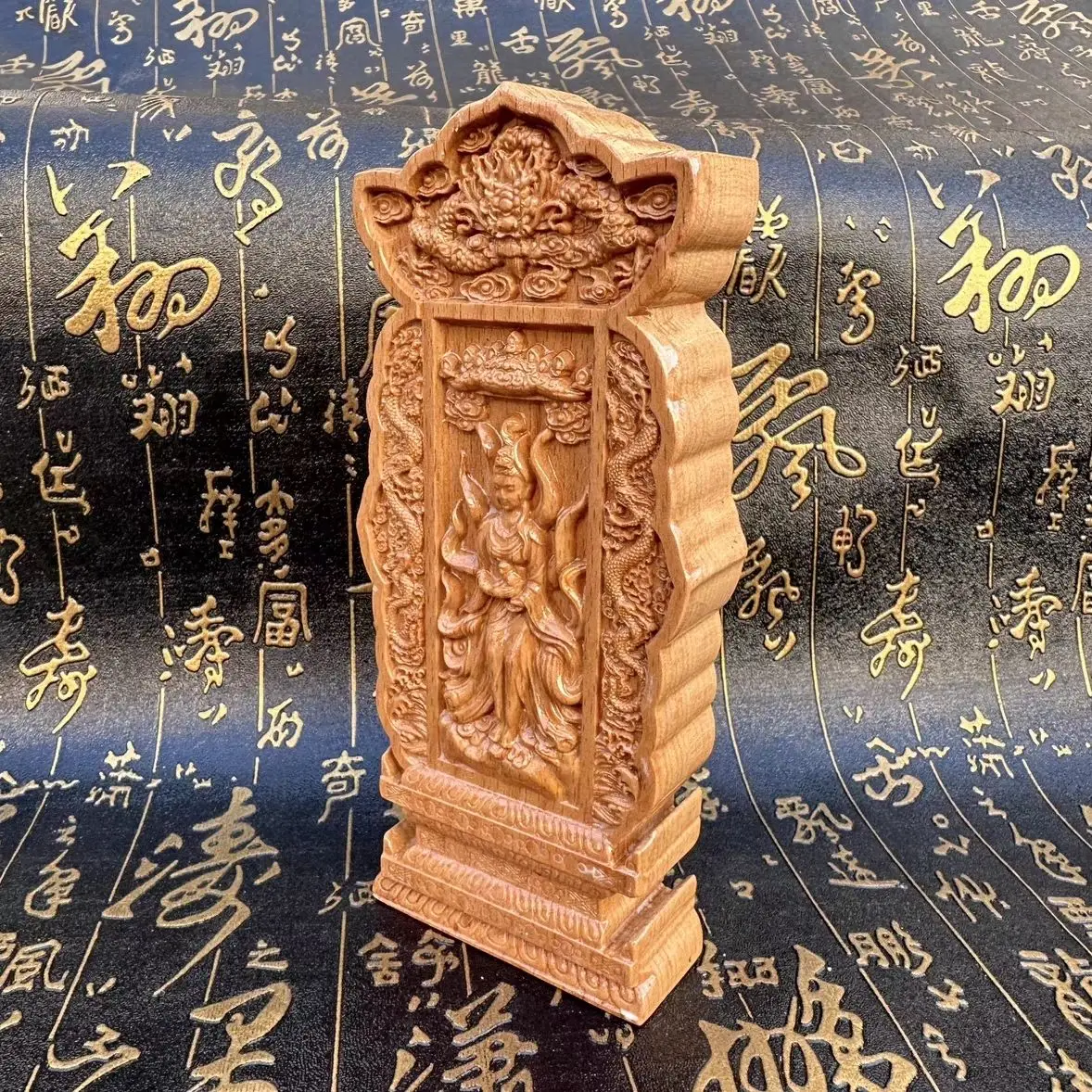 

Taoist cultural relics the Taoist altar dedicated to ritual objects, peach wood, the plaque of the Fox Fairy Goddess
