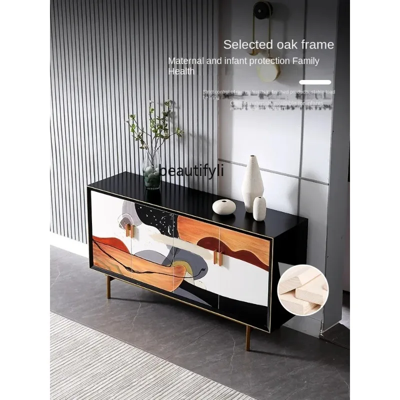 LHY26 ss CXH Sideboard Cabinet/Internet Celebrity Villa Solid Wood Light Luxury Creative Minimalist Customized Cabinet