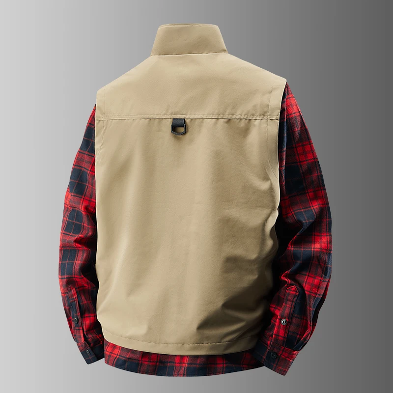 الرجال في الهواء الطلق عالية الجودة عادية تنوعا سترة دون أكمام لربيع الخريف يرتدي يندبروف تنفس الرجال سترة جلدية